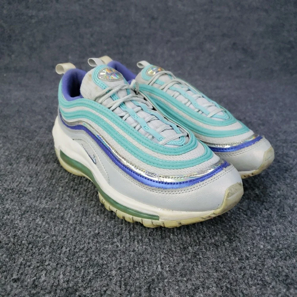 Nike Air Max 97 GS Shoes Youth Kids Size 6Y White‎ Blue Spruce Aura CT1965-400